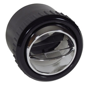 TBI Round Black Bezel Chrome Ball A/C Vent 2-1/2"