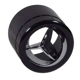 TBI Round Tri-Vane Black Trim Chrome Ball 2-1/4"