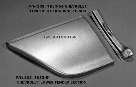 1953-54 Chevrolet Outer Lower Fender Section