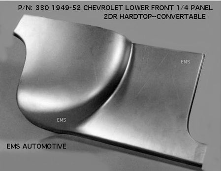 1949-52 Chevy Convertible and Hard Top Lower Front Quarter Panel