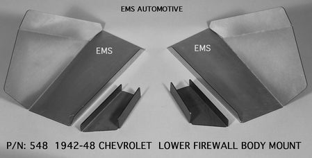 1942-48 Chevy Car Lower Firewall Body Mounts