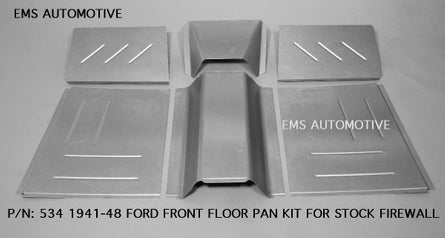 1941-48 Ford Front Floor Pans For Stock Firewall