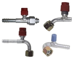 TBI Barbed A/C Fittings with Service Ports
