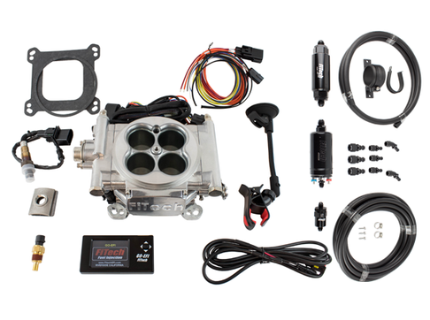 FiTech Go EFI 4 System Master Kit w/ Inline Fuel Pump- Aluminum