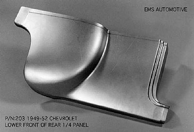 1949-50 2&4 Door Sedan Fastback Lower Front Quarter Panel