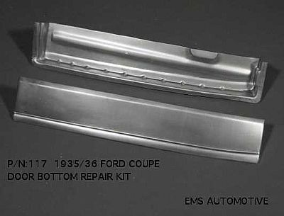 1935-36 Ford Door Bottoms 4 Door Sedan- Front Door, 5 Window Coupe