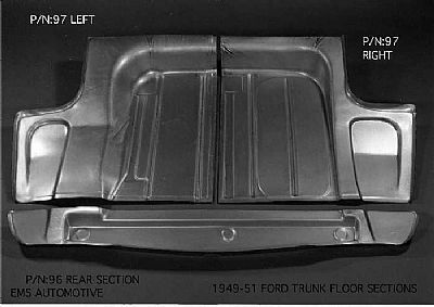 1949-51 Ford Trunk Floor Rear Section