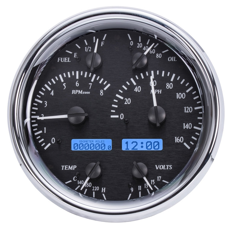 Dakota Digital Universal Single 7" Round, Analog VHX Gauge