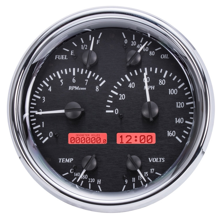 Dakota Digital Universal Single 7" Round, Analog VHX Gauge