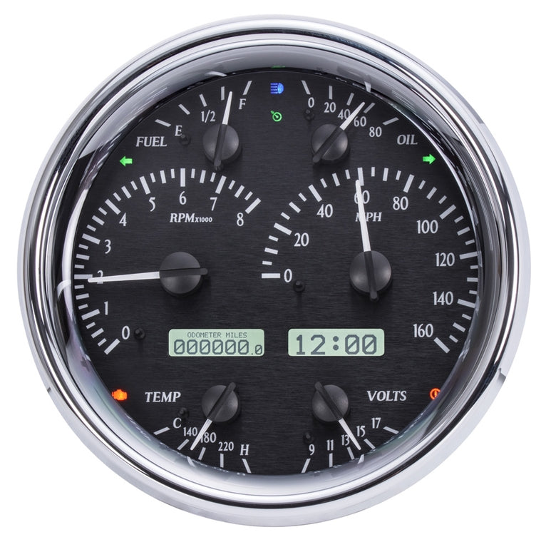 Dakota Digital Universal Single 7" Round, Analog VHX Gauge