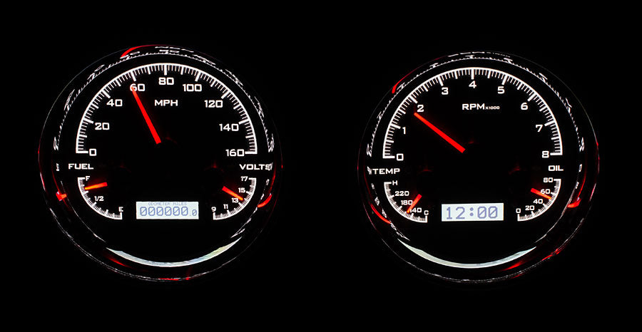 Dakota Digital Universal Dual 5.4" Round, Analog VHX Gauges