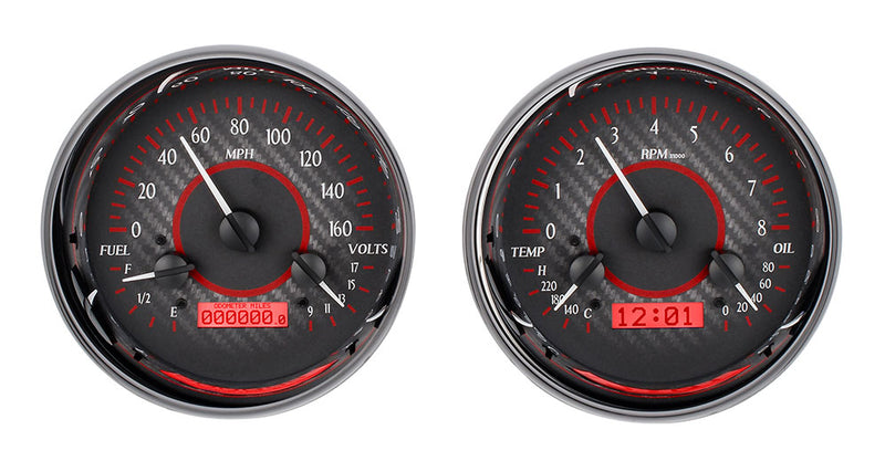 Dakota Digital Universal Dual 5.4" Round, Analog VHX Gauges