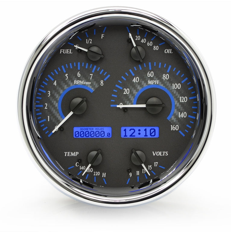 Dakota Digital Universal Single 7" Round, Analog VHX Gauge
