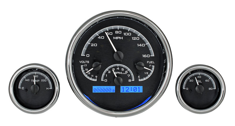 Dakota Digital Universal Triple Round, Analog VHX Gauges