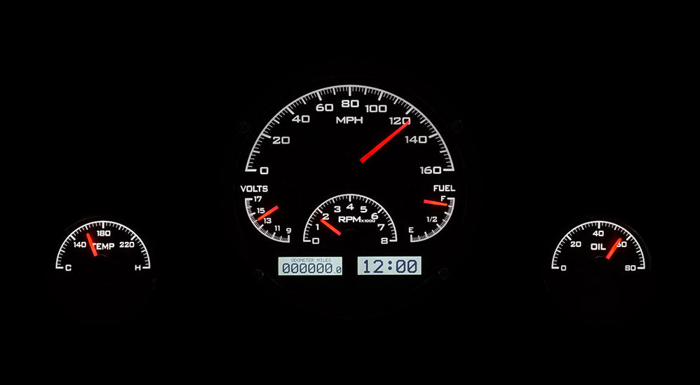 Dakota Digital Universal Triple Round, Analog VHX Gauges