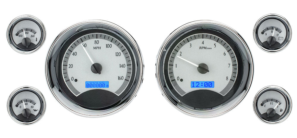 Dakota Digital Universal Six Gauge Round Analog VHX Gauges