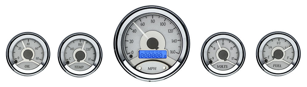 Dakota Digital Universal Six Gauge Round Analog VHX Gauges (Limited Edition Facing)
