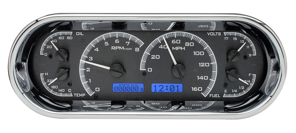 Dakota Digital Universal 4.4" x 11.4" Round Rectangle Analog VHX Gauges