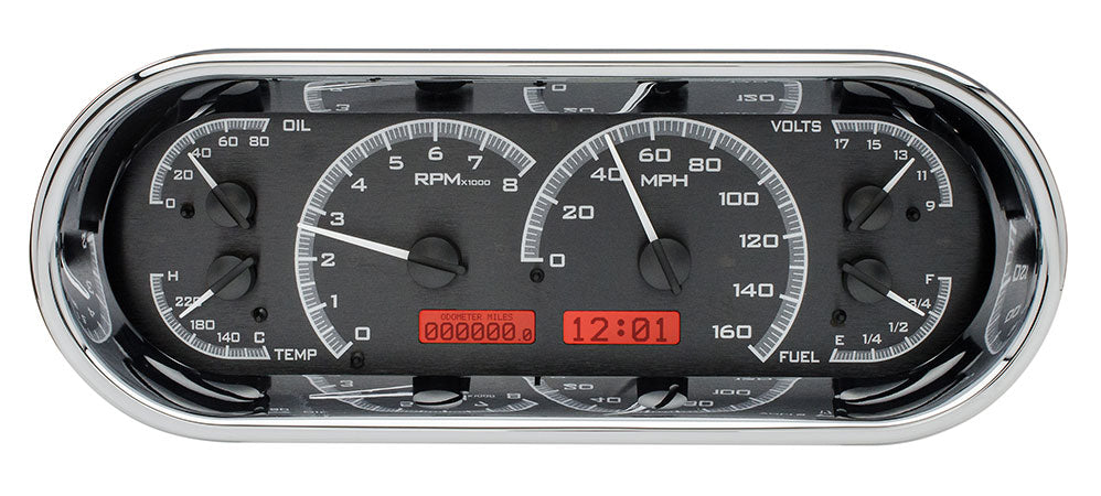 Dakota Digital Universal 4.4" x 11.4" Round Rectangle Analog VHX Gauges