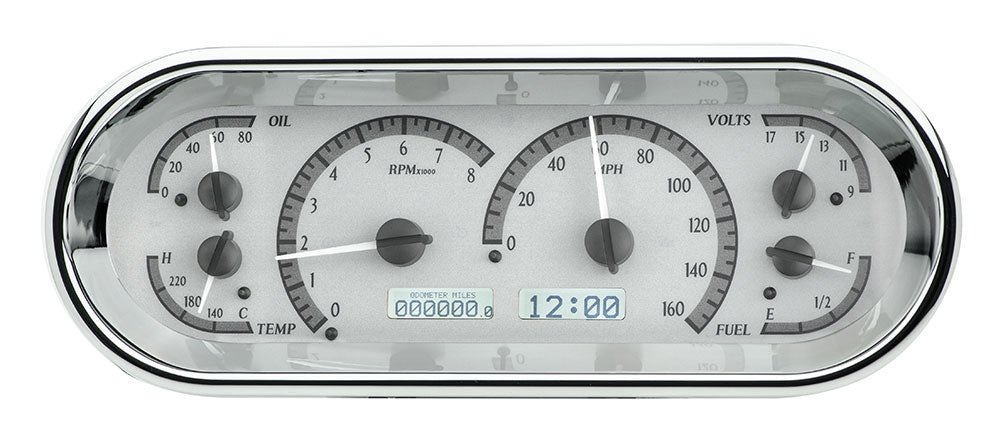 Dakota Digital Universal 4.4" x 11.4" Round Rectangle Analog VHX Gauges