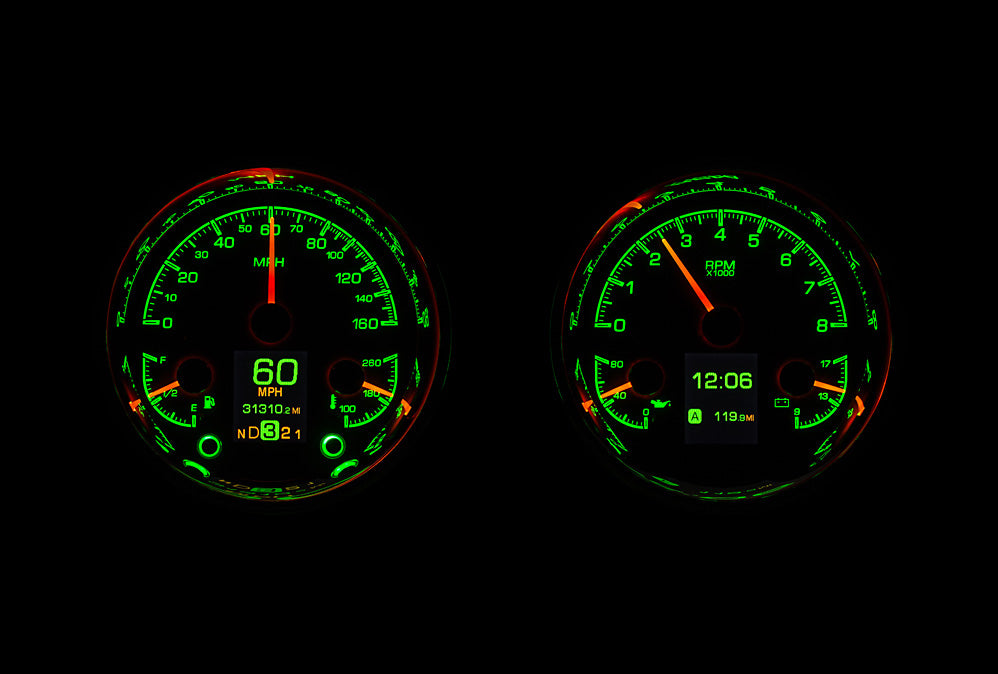 Dakota Digital Universal Dual 5.4" Round, Analog HDX Gauges