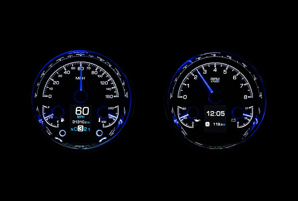Dakota Digital Universal Dual 5.4" Round, Analog HDX Gauges