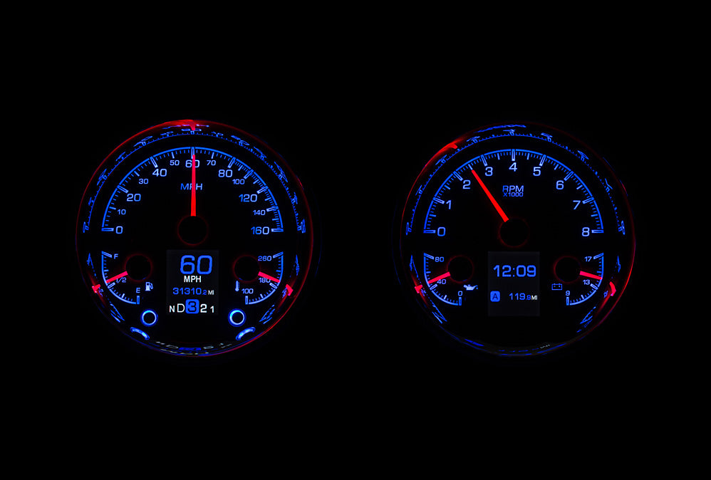 Dakota Digital Universal Dual 5.4" Round, Analog HDX Gauges