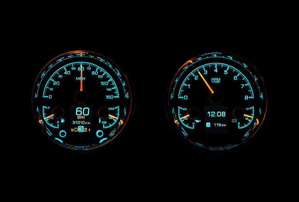 Dakota Digital Universal Dual 5.4" Round, Analog HDX Gauges