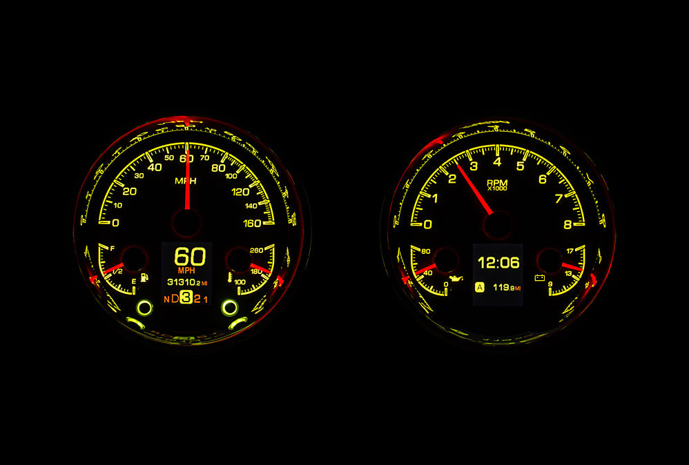 Dakota Digital Universal Dual 5.4" Round, Analog HDX Gauges