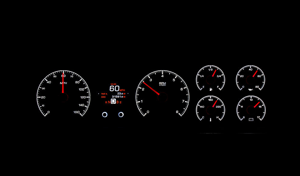 1970-72 Chevy Malibu/non SS Chevelle/El Camino HDX Instruments