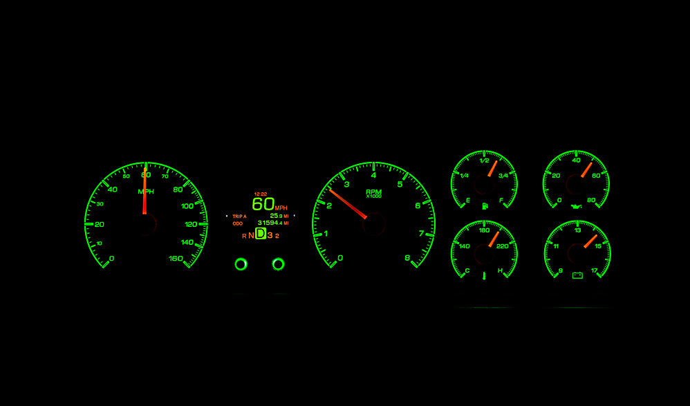 1970-72 Chevy Malibu/non SS Chevelle/El Camino HDX Instruments