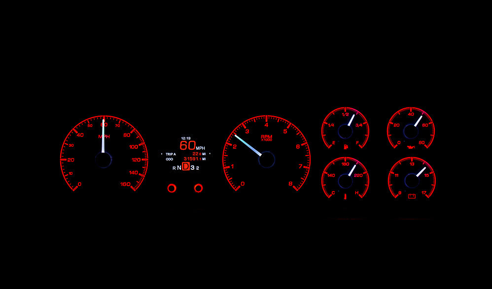 1970-72 Chevy Malibu/non SS Chevelle/El Camino HDX Instruments