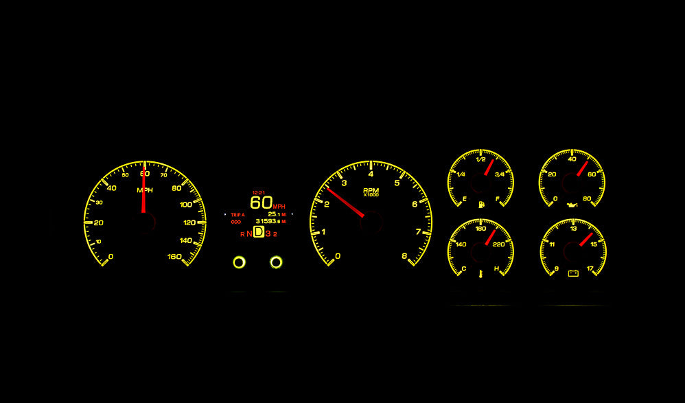 1970-72 Chevy Malibu/non SS Chevelle/El Camino HDX Instruments