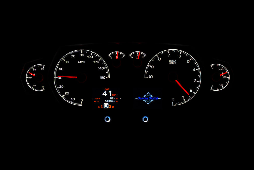 Dakota Digital Universal 6 Gauge Competition Analog HDX Gauges
