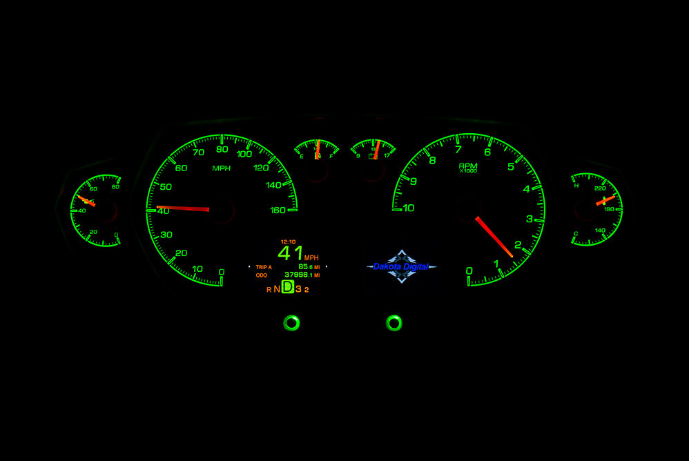 Dakota Digital Universal 6 Gauge Competition Analog HDX Gauges
