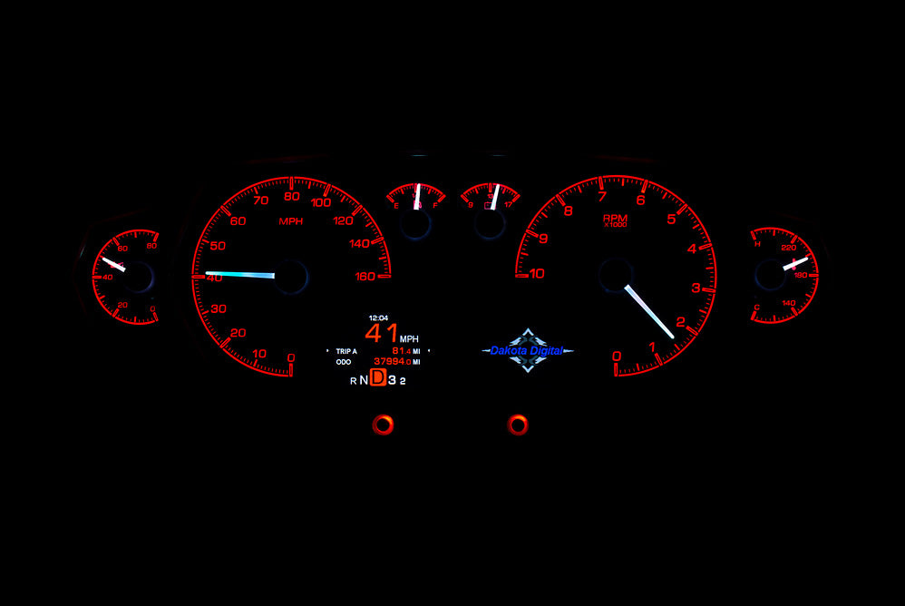Dakota Digital Universal 6 Gauge Competition Analog HDX Gauges