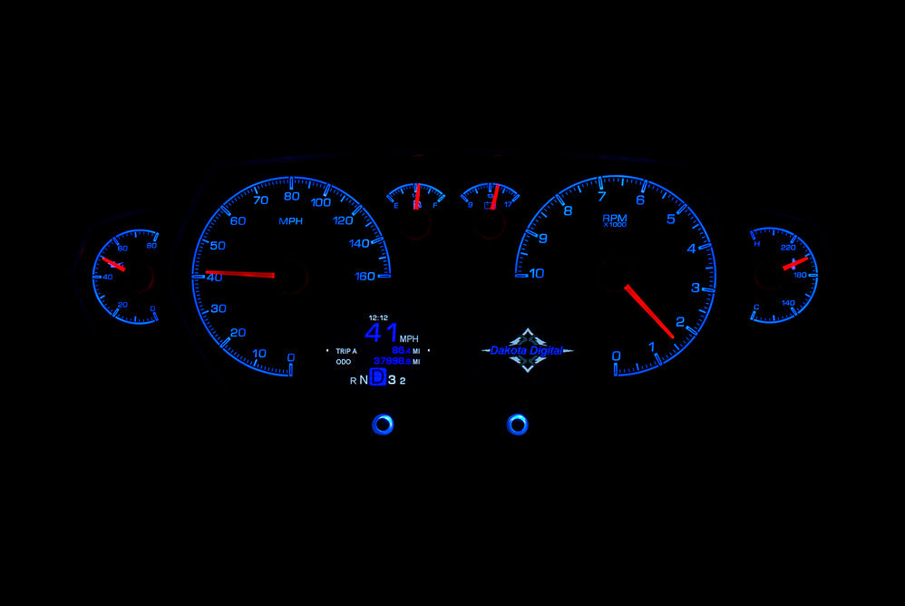 Dakota Digital Universal 6 Gauge Competition Analog HDX Gauges