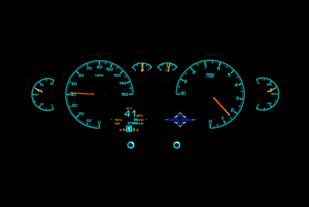 Dakota Digital Universal 6 Gauge Competition Analog HDX Gauges