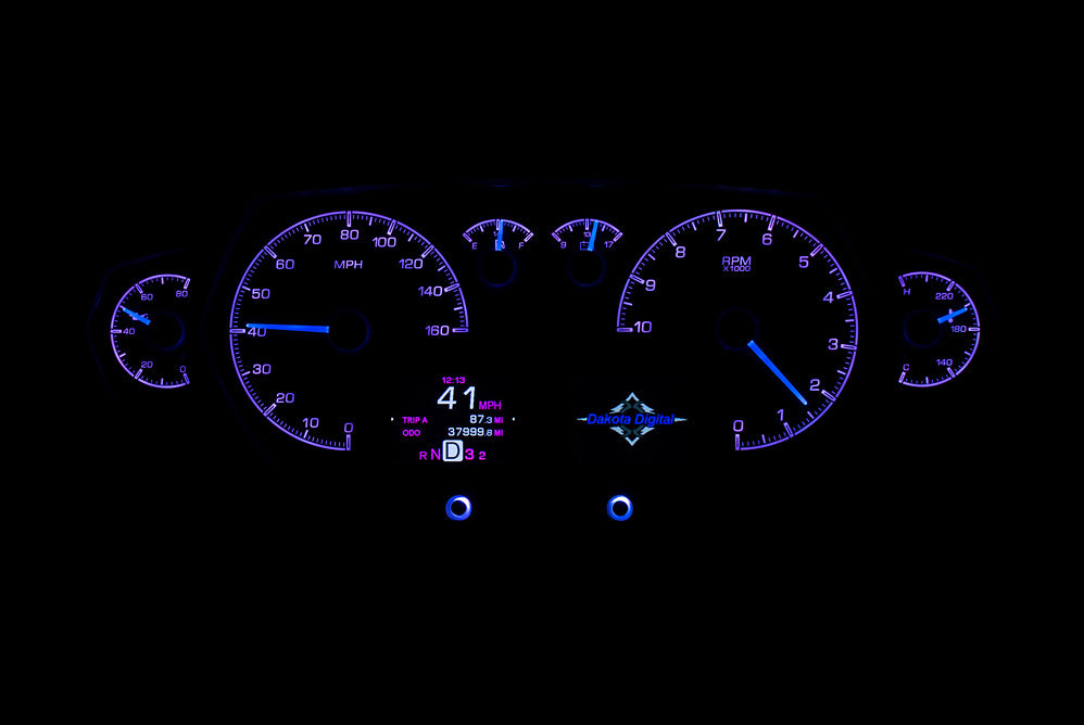 Dakota Digital Universal 6 Gauge Competition Analog HDX Gauges