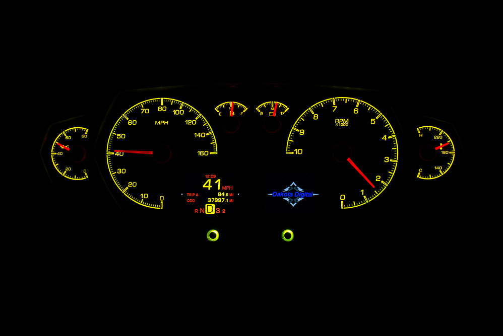 Dakota Digital Universal 6 Gauge Competition Analog HDX Gauges
