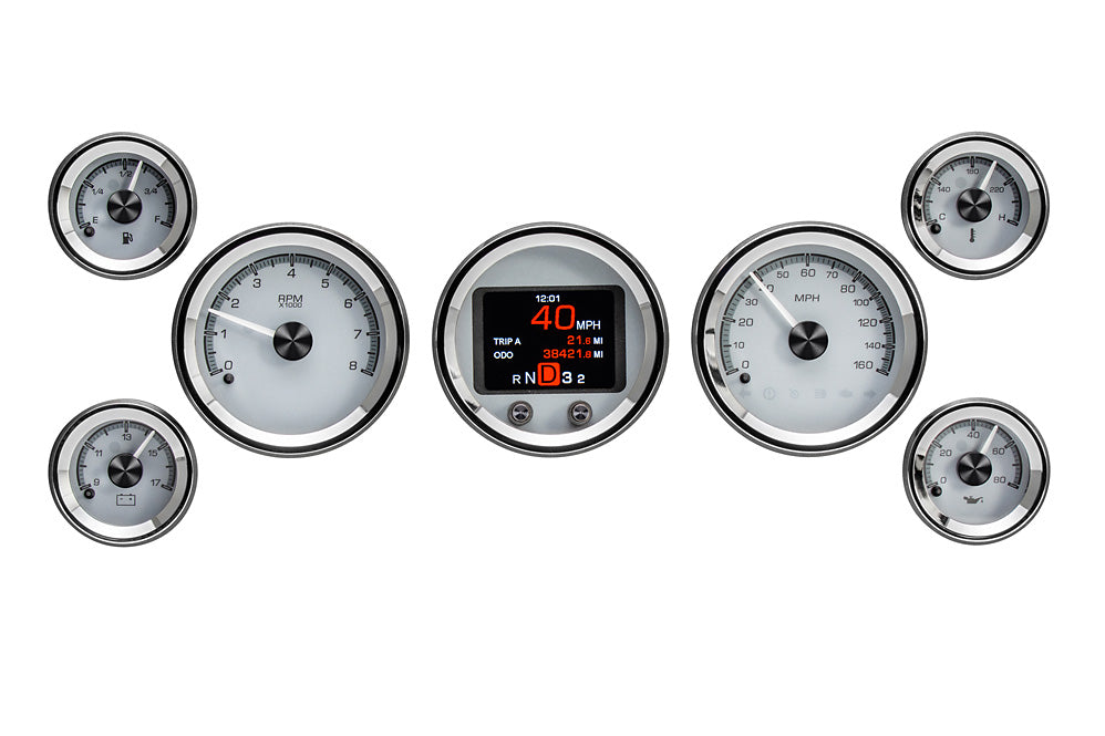 Dakota Digital Universal Seven Gauge Round Analog HDX Gauges