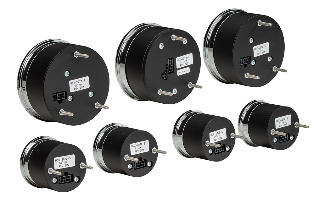 Dakota Digital Universal Seven Gauge Round Analog HDX Gauges