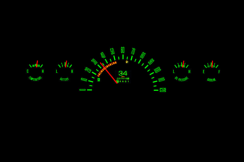 1960-63 Chevy Pickup Dakota Digital RTX Gauges