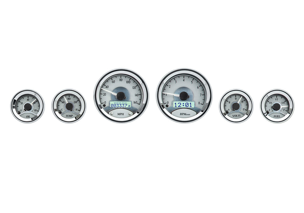 Dakota Digital Universal Five Gauge Round, Analog VHX Gauges (Limited Edition Facing)