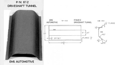 Universal Flat Top Driveshaft Tunnel