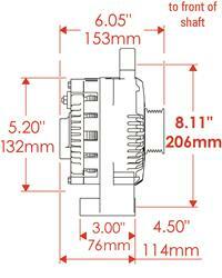 Powermaster Ford 3G Large Frame Straight Long Alternator