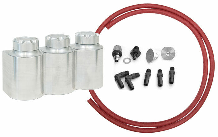 Kugel Komponents Triple Reservoir Kit For Use With Aluminum Brake Master Cylinder and Wilwood Clutch Master Cylinder